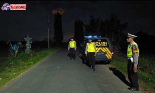 Jalan Sepi Potensi Kriminal, Polsek Abiansemal Intensifkan Blue Light Patrol