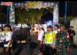 Guna Kenyamanan pada Festival Sangeh, Polsek Abiansemal Atensi Pengamanan