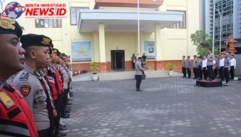 Apel Jam Pimpinan Dipimpin Langsung Kapolres Bandara Ngurah Rai