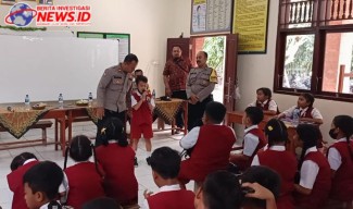Polsek Dentim Gelar Sosialisasi Pencegahan Kekerasan dan Bullying di SDN 9 Kesiman