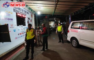 Patroli Biru Polsek Abiansemal Laksanakan Pengamanan Turnamen Bola Voli