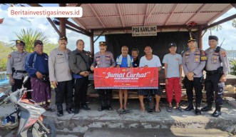 Polsek Densel Gelar Jumat Curhat Bersama Warga Pesisir Kelurahan Serangan 