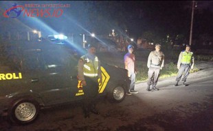 Persempit Ruang Gerak Kejahatan Malam Hari, Polsek Abiansemal Tingkatkan Patroli Strong Point