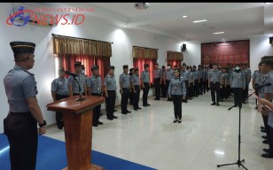 Kalapas Kerobokan Pimpin Apel Pagi dan Pelepasan Purna Bakti 