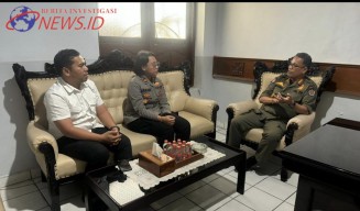 Jalin Koordinasi Kamtibmas Kapolsek Denbar Kunjungi Kantor Satpol PP 