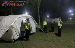 Beri Rasa Aman, Patroli Biru Sambangi Bumi Perkemahan Pondok Jaka
