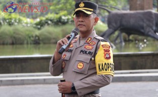 Kapolres Badung AKBP Teguh Priyo Wasono Pimpin Latihan Dalmas