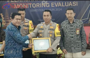 Polres Gianyar Menerima Penghargaan dari KPPN Denpasar