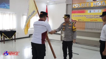 Pengukuhan Struktur Organisasi dan Susunan Pengurus Komite Olahraga Polri di Lingkungan Polres Nganjuk