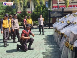 Gelar Simulasi Pengamanan, Polres Magetan Siap Kawal Pilkada Serentak 2024