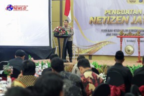 Jogo Jatim, Bidhumas Polda Jawa Timur Bersama Netizen Deklarasi Pilkada Aman dan Damai 2024