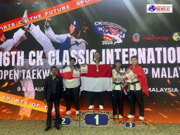 Dua Anggota Polres Probolinggo Kota Ukir Prestasi Pada Kejuaraan Taekwondo Championship Malaysia 2024