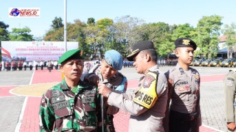 Pimpin Gelar Pasukan Operasi Mantap Praja Semeru 2024, Kapolres Nganjuk Ingatkan Anggotanya Untuk Waspada Terhadap Potensi Konflik