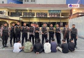Polres Pelabuhan Tanjung Perak Amankan 7 Kelompok Gang Allstar di Tenggumung Baru Surabaya