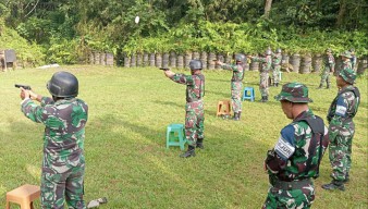 Asah dan Pelihara Kemampuan Prajurit, Kodim Tabanan Gelar Latihan Menembak
