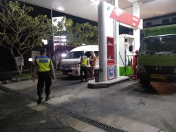 SPBU Latusari Dusambangi Unit Patroli Sampaikan Pesan Kamtibmas