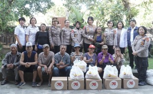 Sambut Hari Jadi ke 76, Polwan Rumkit dan Biddokkes Polda Bali Laksanakan Bakti Kesehatan