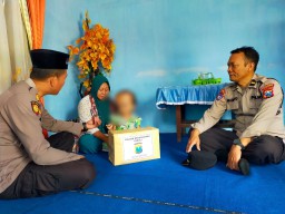 Polri Peduli, Polres Tulungagung Beri Bantuan Anak Pengidap Hidrosefalus