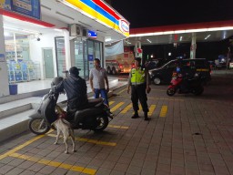 Patroli Biru Polsek Abiansemal Sambangi SPBU &amp; Pertokoan Modern