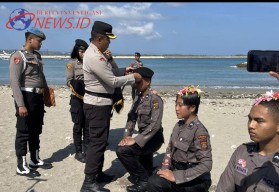 Upacara Pembaretan Bintara Remaja Polres Bandara Ngurah Rai 