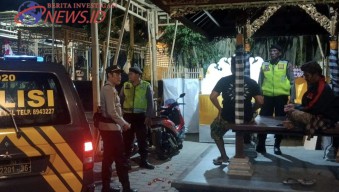 Rutinitas Patroli Biru Polsek Abiansemal Sambangi Tempat Suci Pura