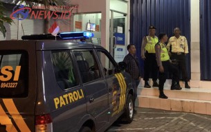 Patroli Biru Polsek Abiansemal Sambangi Sekuriti Bank BRI, Sampaikan Pesan Kamtibmas