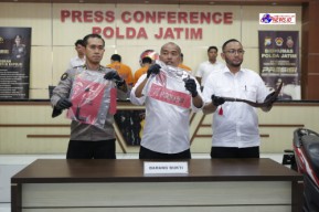 Polda Jatim Berhasil Amankan Tiga Tersangka Curanmor Satu Diantaranya Bersenjata Airsoft Gun