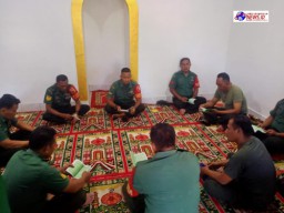 Tingkatkan Iman dan Taqwa, Koramil 0830/05 Tandes Gelar Yasinan dan Do’a Bersama