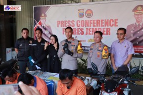 Polres Jember Amankan Tersangka Begal Payudara Yang Resahkan Warga