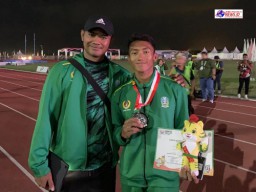 Anggota Polsek Solokuro Polres Lamongan Raih 2 Medali Perak di PON XXI Aceh Sumut 2024