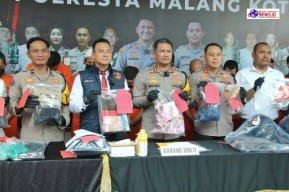 Polresta Malang Kota Berhasil Amankan Komplotan Pencuri Modus Gembosi Ban Nasabah Bank