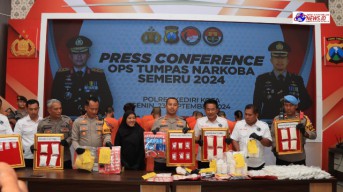Polres Kediri Kota Berhasil Amankan Belasan Tersangka Penyalahgunaan Narkoba, Satu Diantaranya Wanita