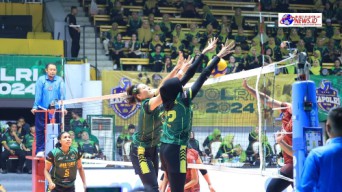 Tim Voli Putra Putri Polda Jatim Raih Kemenangan Perdana Kapolri Cup 2024 di Gresik