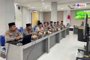 Polres Tulungagung Ikuti Doa Bersama dan Peringatan Maulid Nabi Yang di Gelar Polda Jatim