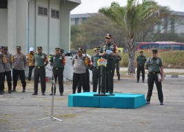 Komandan Korem 084/Bhaskara Jaya Pimpin Apel Gelar Pasukan Pengamanan VVIP