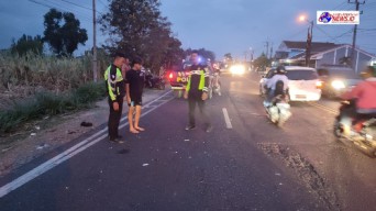 Kecelakaan Lalu Lintas Antara Bus Bagong Dengan Pengendara Sepeda Motor di Desa Pulerejo Kecamatan Ngantru