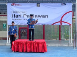 Lapas Narkotika Kelas IIA Pamekasan Kanwil Kementerian Imigrasi dan Pemasyarakatan Jatim Gelar Upacara Hari Pahlawan dengan Tema "Teladani Pahlawanmu, Cintai Ne
