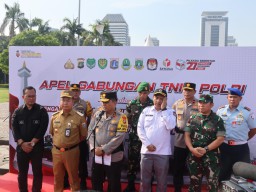 Kapolda Metro dan Pangdam Jaya Pimpin Apel Kesiapan Pengamanan Pilkada 2024 di Monas