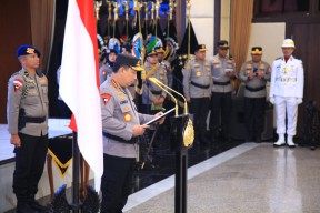Polri Gelar Upacara Korps Raport Kenaikan Pangkat Pejabat Tinggi