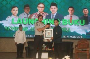 Lapas Narkotika Kelas IIA Pamekasan Kanwil Kementerian IMIPAS Jatim Hadiri Launching Buku dan Seminar Anti Narkoba