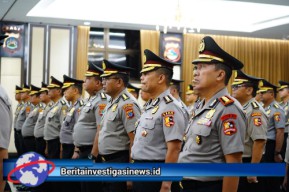 Kapolri Pimpin Upacara Kenaikan Pangkat Untuk 10.548 Perwira Polri