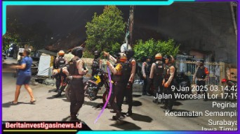 Patroli Perintis Presisi Polres Pelabuhan Tanjung Perak Bubarkan Gengster