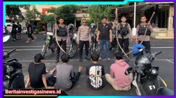 Polres Pelabuhan Tanjung Perak Gagalkan Dua Kelompok Remaja Hendak Tawuran, Lima Remaja Diamankan