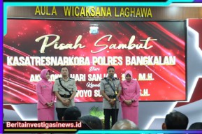 Pamit Kenal Kasatreskoba, Kapolres Bangkalan Sampaikan Capaian Pemberantasan Narkoba
