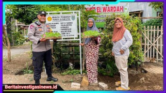 Dampingi KWT Bhabinkamtibmas Polres Probolinggo Kota Ajak Warga Wujudkan Ketahanan Pangan