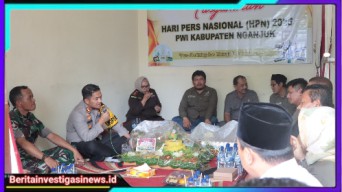 Kapolres Nganjuk Hadiri Khataman Al-Qur'an dan Tasyakuran HPN ke-79 Oleh PWI Kabupaten Nganjuk