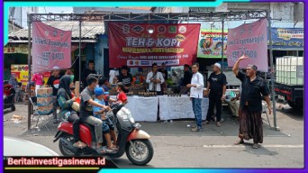 Joyosemoyo Community dan Jawara Bersatu Berbagi Kopi, Teh, dan Pop Mie Gratis Kepada Jamaah Haul Sunan Ampil ke 548