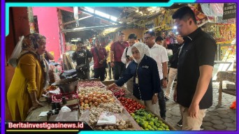 Satgas Pangan Polres Mojokerto Kota Sidak Pasar Stok Bapokting Jelang Ramadhan Stabil