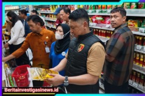 Sidak Pasar Satgas Pangan Polres Nganjuk Pastikan Ketersediaan Bapokting Aman Jelang Idul Fitri