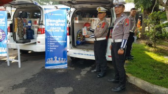 Mudik Auto Nyaman! Satlantas Polres Nganjuk Hadirkan Cafe dan Bengkel Gratis